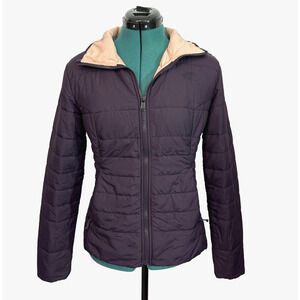 The North Face Purple/Salmon Zip up Quilted Lined Puffer Jacket Women's Sz Small